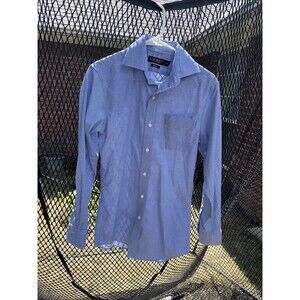 Ralph Lauren mens long Sleeve black Label 14.5 33/33 Button Up Slim Fit Non Iron